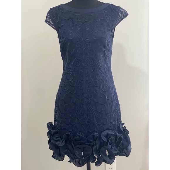Jessica Simpson 2 Navy Lace Embroidered Mini With Liner 421‎ - Picture 1 of 7